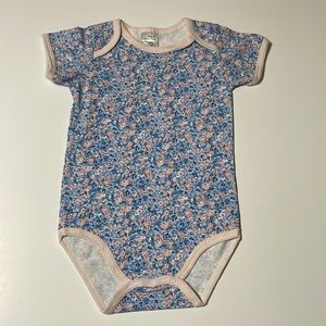 Pink and Blue Floral Onesie